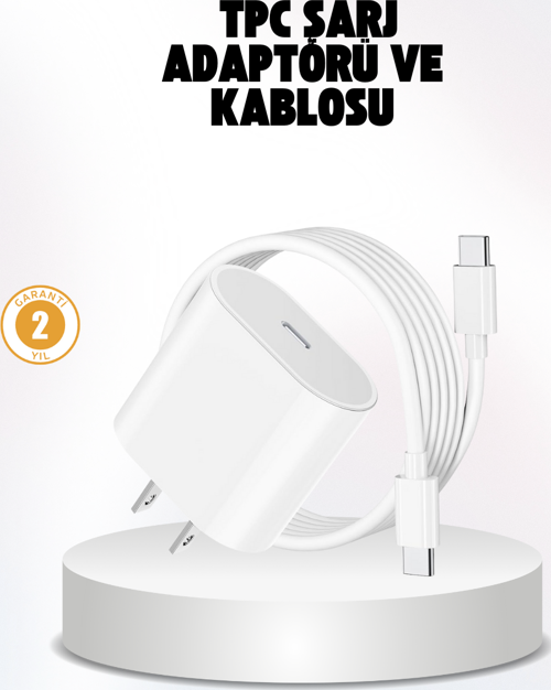iPhone ve iPad Uyumlu 20W Güvenli USB-C Hızlı Şarj Adaptörü