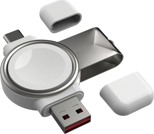 ALLY Apple iWatch İçin Taşınabilir 2 in 1 USB + Type-C Şarj Standı-(5775)
