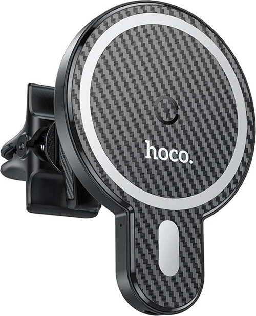 HOCO CA85 Araç Havalandırma Bölmesi 15W Kablosuz Hızlı Şarj Telefon Tutucu-(5775)