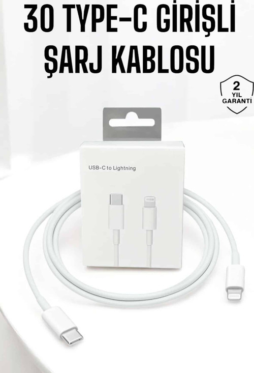 Iphone Uyumlu İOS Uyumlu Lightning Hızlı Şarj Tye C Lightning Şarj Kablosu