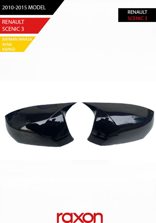RENAULT SCENIC 3 2010-2015 Batman & Yarasa Ayna Kapağı – Parlak Piano Black Sport