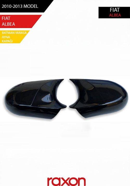 FIAT ALBEA 2010-2013 Batman & Yarasa Ayna Kapağı – Parlak Piano Black Sport