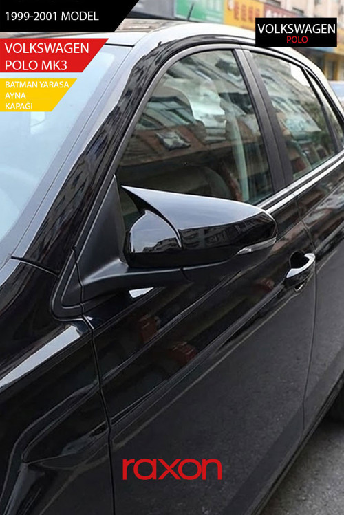 Volkswagen Polo MK3 1999-2001 Batman & Yarasa Ayna Kapağı – Parlak Piano Black Sport
