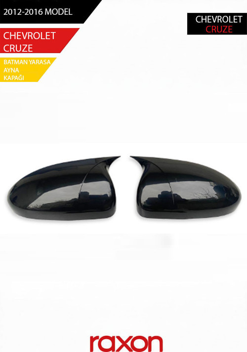 CHEVROLET CRUZE 2012-2016 Batman & Yarasa Ayna Kapağı – Parlak Piano Black Sport