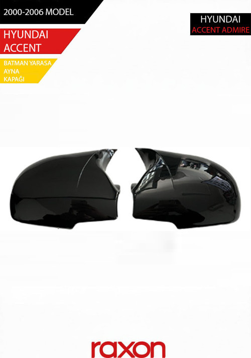 HYUNDAI ACCENT ADMIRE 2000-2006 Batman & Yarasa Ayna Kapağı – Parlak Piano Black Sport