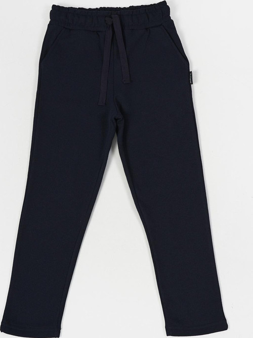 Lacivert Kalın Pamuklu Beli Lastikli Yan Cepli 5-6-7-8-9-10-11-12 Yaş Erkek Çocuk Eşofman Altı