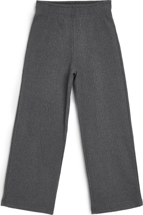 Beli Lastikli Füme Kız Çocuk Eşofman Altı - Rahat Geniş Paça Kalın Kumaş 7-8-9-10-11-12-13-14 Yaş CMRC103