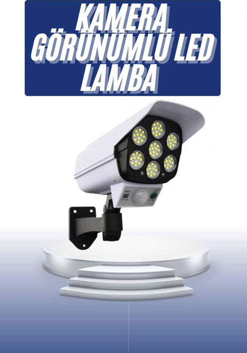 Solar Bahçe Lambası Uzaktan Kumandalı Kamera Görünümlü Hareket Sensörlü