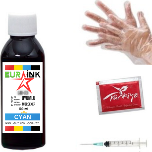 Canon MG3050 Yazıcı Uyumlu Mürekkep Cyan 100 ml (Kartuş no:545-546)