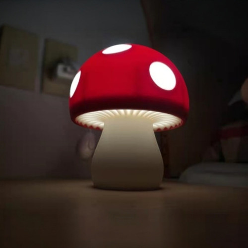 Nostaljik Mantar Tasarım 3D Baskı Masa ve Gece Lambası - USB Girişli