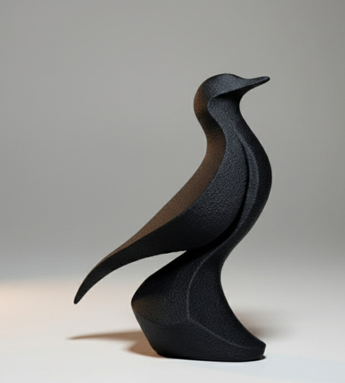 Volantis Minimalist Kuş Heykeli 10 cm - Modern 3D Baskı Dekoratif Biblo