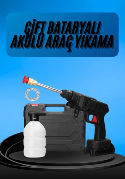 Akülü Oto Araç Yıkama Yüksek Basınçlı Araba Yıkama Makinesi Şarjlı