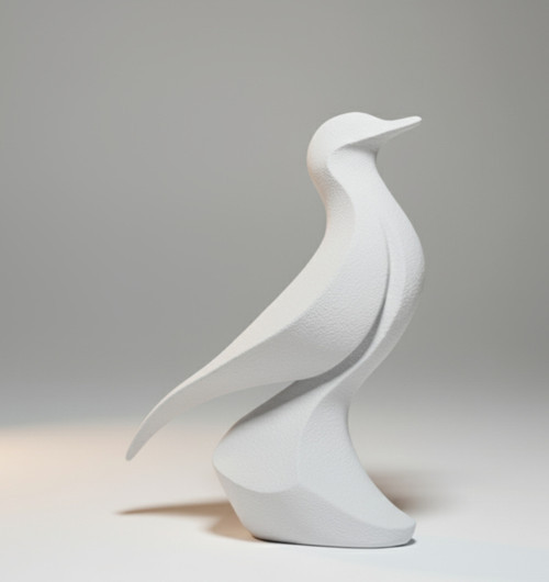 Volantis Minimalist Kuş Heykeli 10 cm - Modern 3D Baskı Dekoratif Biblo