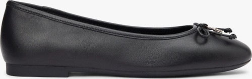 Hilfiger Düz Deri Kadın Siyah Babet FW0FW09006BDS