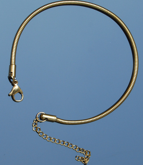 Çelik Italyan Yuvarlak Yılan Bileklik 3 Mm Altın Renk | Kararmaz ,unisex ,2 Yıl Garantili