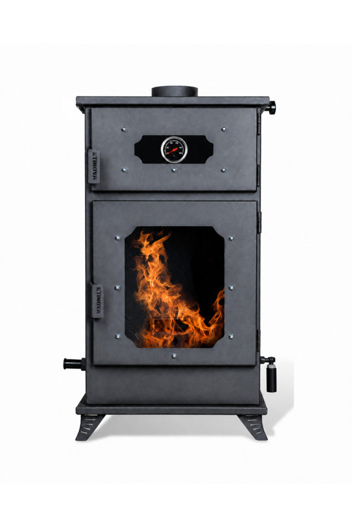 Pelet ve Odun Sobası MS-K003 Modeli Şömineli - Fırınlı