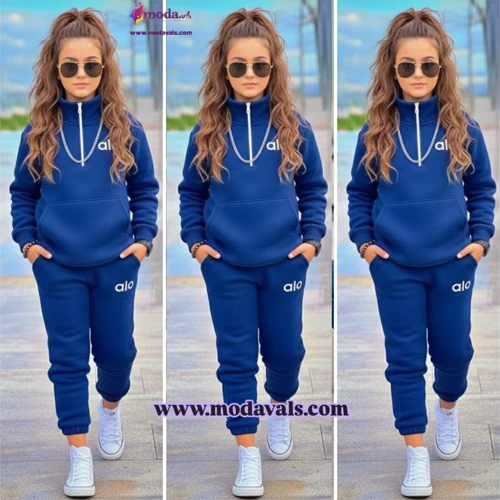 KIZ ÇOCUK & ERKEK ÇOCUK ALO BASKILI TRAŞLI POFİDİK POLAR TAKIM