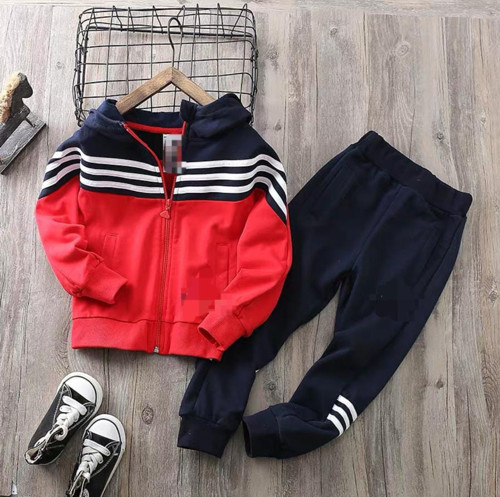 KAPİŞONLU ŞERİTLİ GARSON BEDEN KIZ ÇOCUK & ERKEK ÇOCUK EŞOFMAN TAKIMI