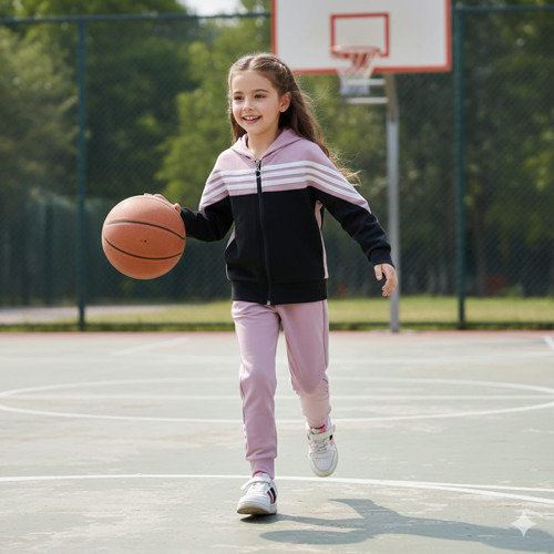 KAPİŞONLU ŞERİTLİ GARSON BEDEN KIZ ÇOCUK & ERKEK ÇOCUK EŞOFMAN TAKIMI