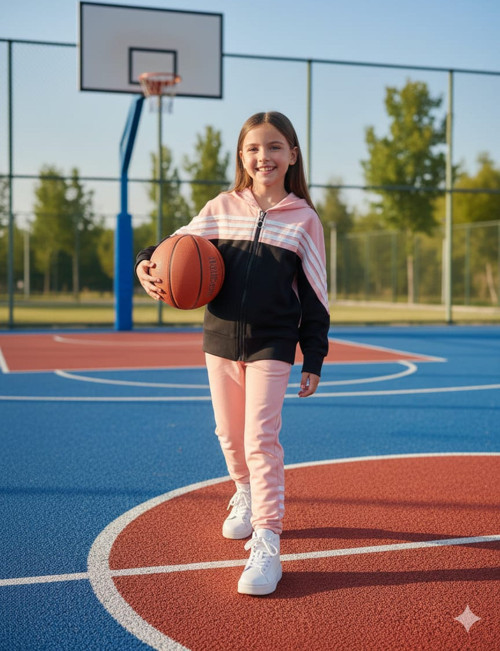 KAPİŞONLU ŞERİTLİ GARSON BEDEN KIZ ÇOCUK & ERKEK ÇOCUK EŞOFMAN TAKIMI