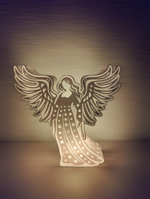 Işıklı Melek Figürü – Tealight Dahil Dekoratif Aydınlatma
