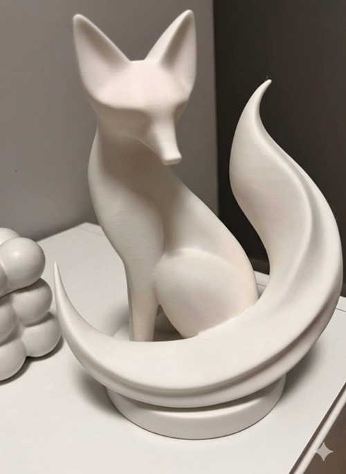 Zarif Tilki Heykeli 3D baskı 15 cm
