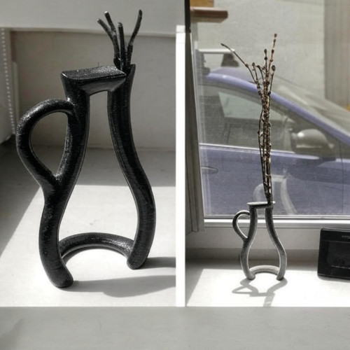 Estetik 3D Baskı Vazo - 24 cm, PLA Malzeme