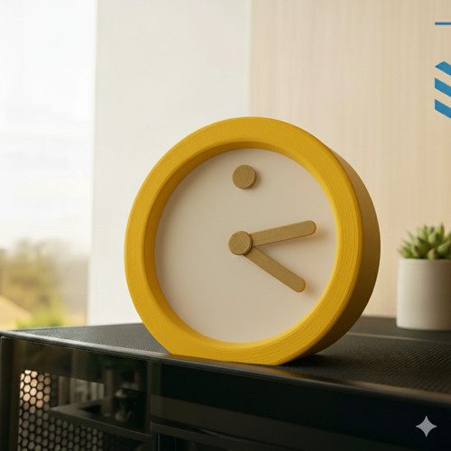 Tempo Minimalist Masa Saati | 3D Baskı | 14 cm | Çevre Dostu PLA Malzeme