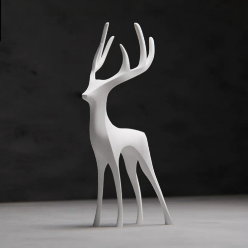Dekoratif Geyik Heykeli – Modern Tasarım 25 cm (PLA Malzeme, 3D Yazıcı Baskı)