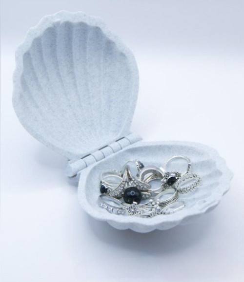 Deniz Kabuğu Tasarım Takı Kutusu - PLA Malzeme - 11,5 x 6 x 12 cm - 3D Yazıcı