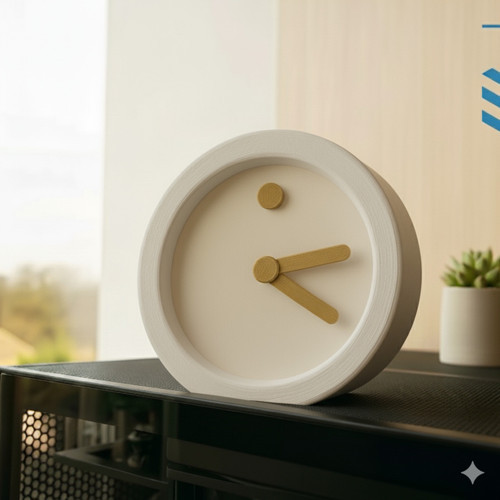 Tempo Minimalist Masa Saati | 3D Baskı | 14 cm | Çevre Dostu PLA Malzeme
