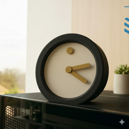 Tempo Minimalist Masa Saati | 3D Baskı | 14 cm | Çevre Dostu PLA Malzeme