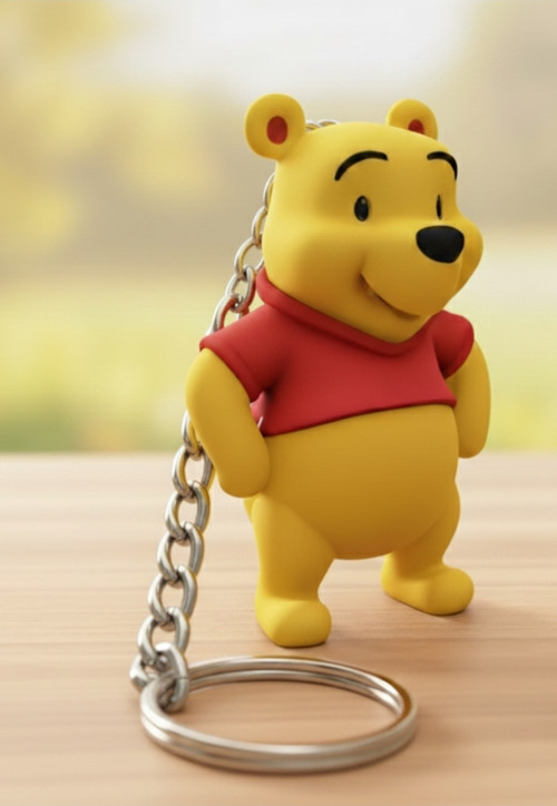 Tatlı Ayı Winnie The Pooh Anahtarlık | 3D Baskı - PLA Malzeme