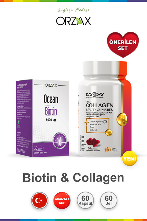 The Collagen Beauty Gummies 60 Tablet & Ocean Biotin 60 Kapsül