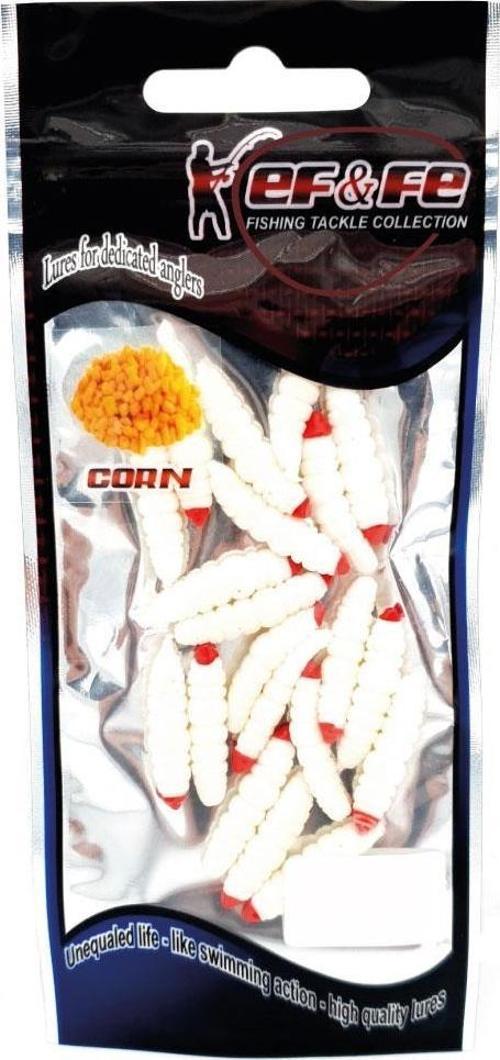 Silikon Larva Kurtçuk Mısır Aromalı Suni Yem 2.6cm 20ad