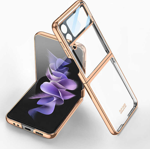 Galaxy Z Flip 4 Kılıf Kıpta Lensli Kılıf