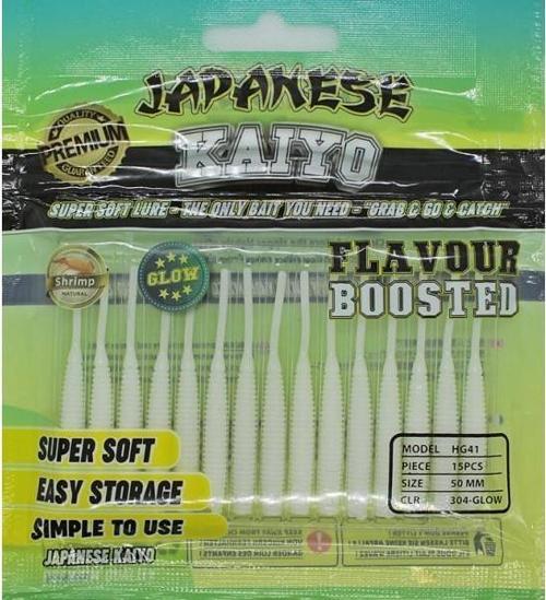 Japanese Kaiyo 5cm Silikon LRF Suni Yem Karides Aromalı Fosforlu