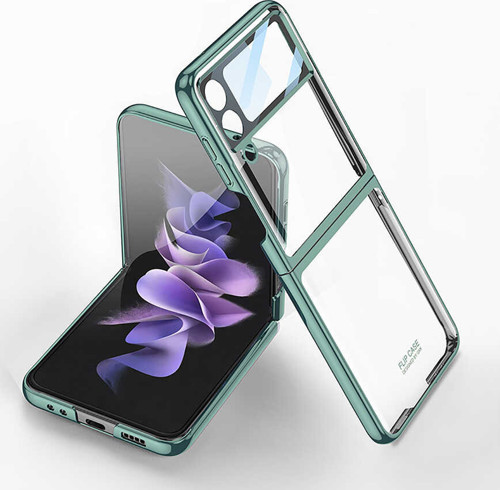 Galaxy Z Flip 4 Kılıf Kıpta Lensli Kılıf