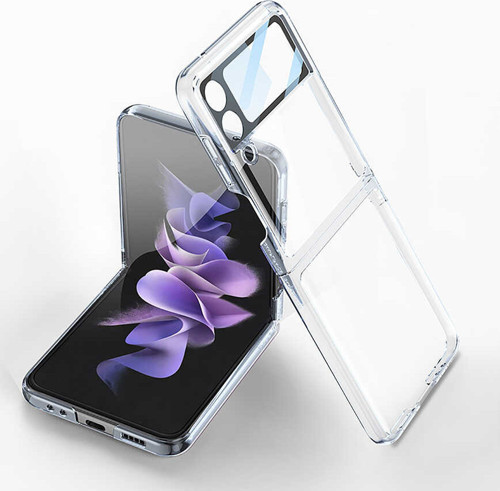 Galaxy Z Flip 4 Kılıf Kıpta Lensli Kılıf