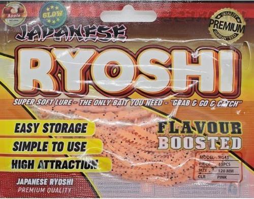 Japanese Ryoshi 12cm LRF Silikon Yem Elma Aromalı Yem Pink