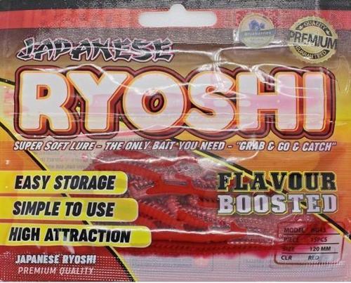 Japanese Ryoshi 12cm LRF Silikon Yem Yaban Mersini Aroma Kırmızı