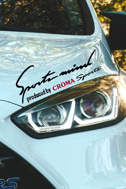 Fiat Croma Sport Mind Far Sticker Kırmızı Yazılı Özel Tasarım Şerit Model Croma Yazılı