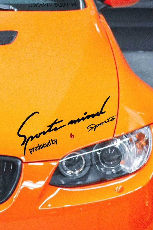 Mazda 6 Sport Mind Far Üstü Şerit Sticker Araca Özel Siyah Kırmızı Yazı Tasarımı 6 Yazılı