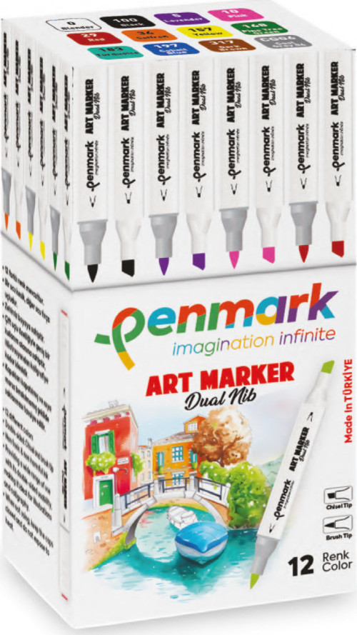 Marker'S Art Brush Set Marker Kalem Sanat Boya Kalemi