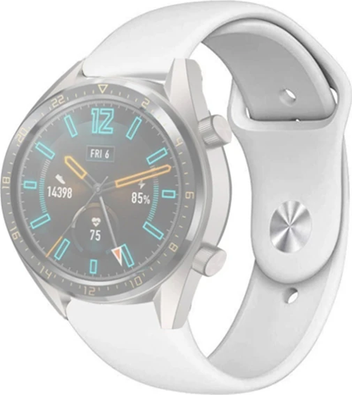 22MM Silikon Kayış Kordon Gear S3 Watch 4 -GT2 GT2E 46MM KayışKordon Watch Active 2 22MM-(5775)