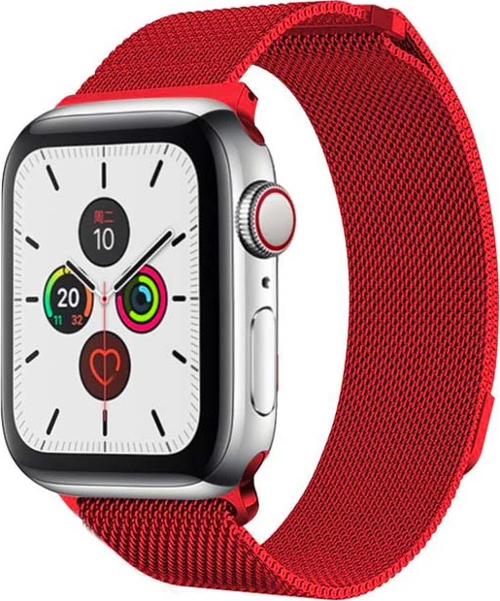 Ally Apple Watch 7-8 45mm 6-5-4 44mm Kayış Kordon Metal Milano Loop 3-2-1 42mm-(5775)