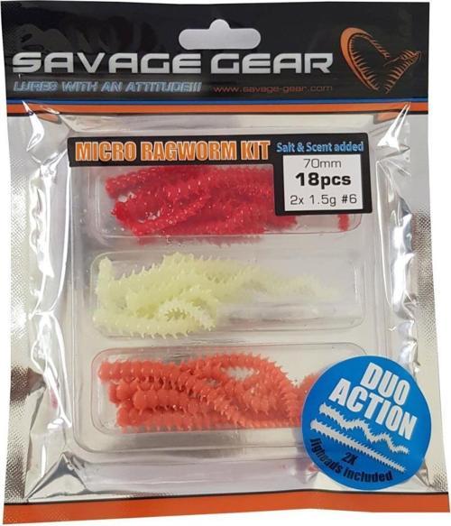 LRF Ragworm Silikon Yem Kiti (Kırmızı Glow Turuncu)