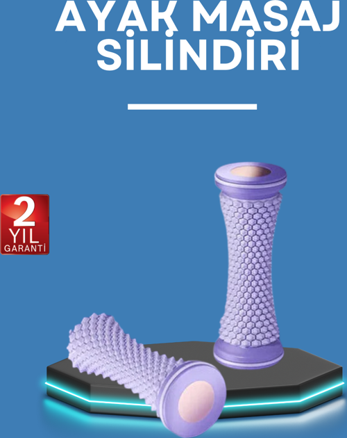 Ayak Masaj Rulosu Akupresur Silindir Kas Gevşetici Taşınabilir