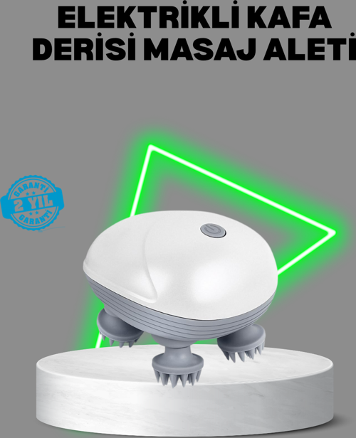 Elektrikli Kafa Derisi Masaj Aleti Islak ve Kuru Kullanım