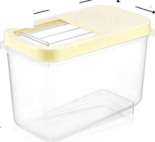 Sürgülü Kapaklı 10 Lt Erzak Bakliyat Un Şeker Saklama Kabı